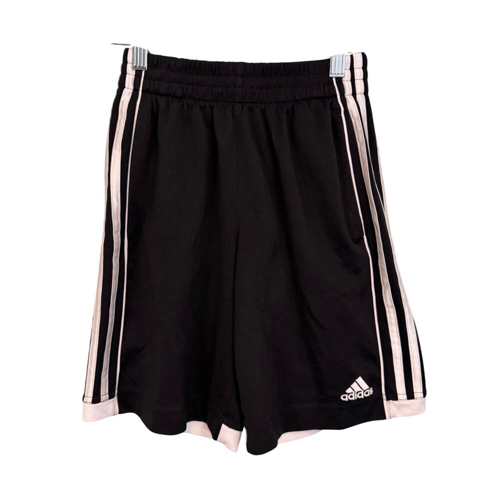 Adidas Athletic Shorts Boys M 10/12 Black Sports Athleisure Basketball Training